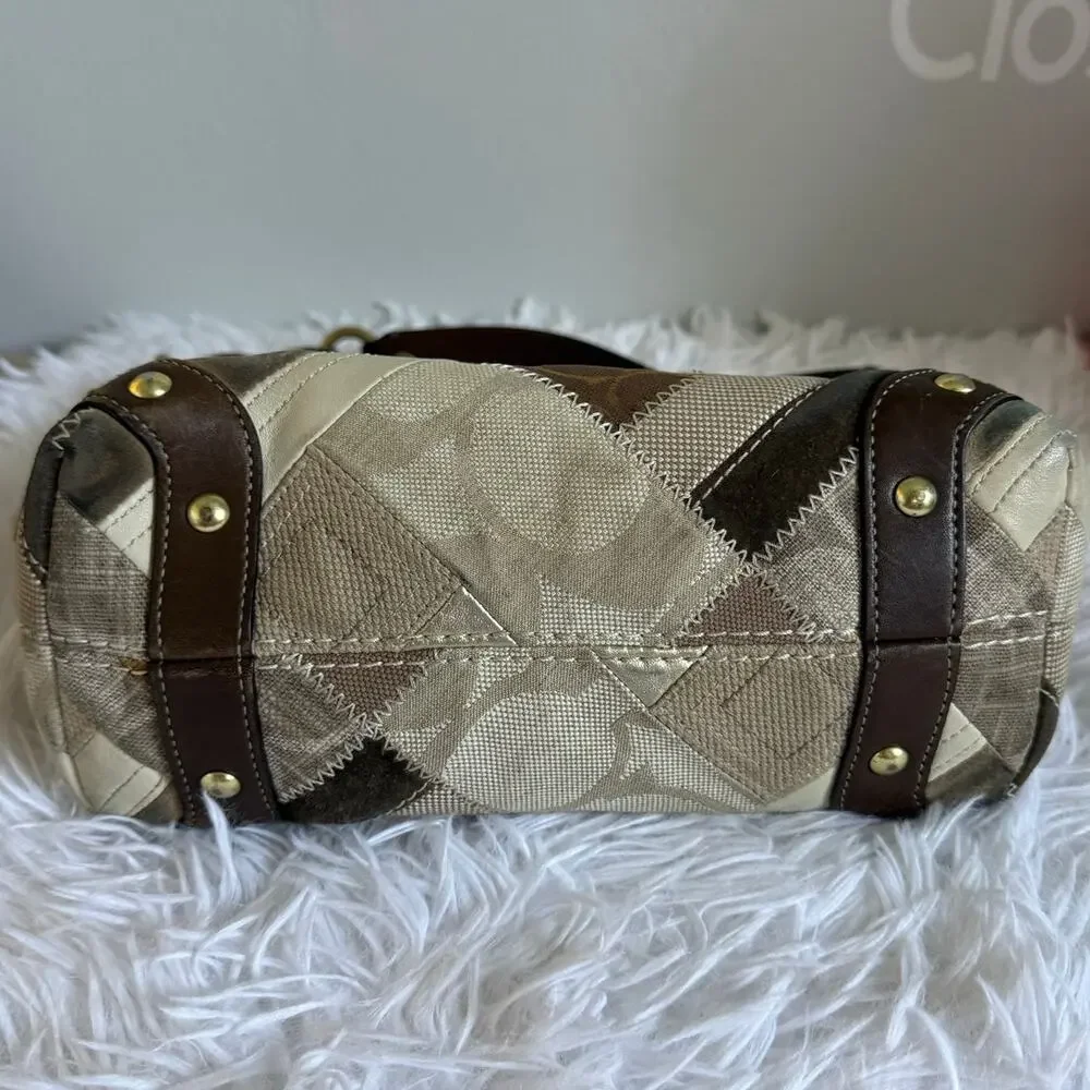 Y2K Coach 12523 Carly Signature Patchwork Hobo Bag Shoulder Bag